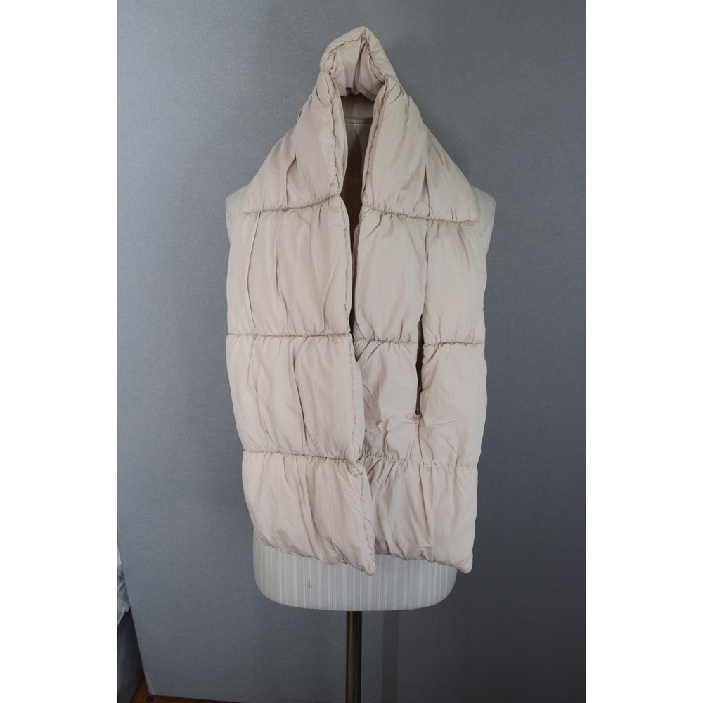 FP Movement Puffer Scarf OS Ivory Cashmere Packable Primaloft Quilted Women New